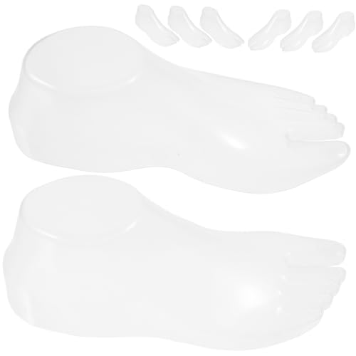 ULTECHNOVO 4 Paare Transparente Schuhfußform schaufensterpuppe maneküre- set shoe cabinet kommode für schuhe shoes cabinet shoe schrank Mannequin-Fuß klares Fußmodell Fußpuppe aus Kunststoff von ULTECHNOVO