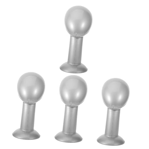 ULTECHNOVO 4 Stück Brillenhalter für Schaufensterpuppenkopf Einzelhandel Stand aufblasbare schaufensterpuppe Schaufensterpuppenkopfhalter für Brillen Mannequin-Kopfhalter PVC Silver von ULTECHNOVO