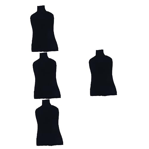 ULTECHNOVO 4 Stück Stoffdecke Schneiderpuppe verstellbar Kleid für Frauen in Übergröße kleiderständer schaufensterpuppe gefälschte Mannequin-Körperabdeckung Mannequin-Overlay Baumwolle Black von ULTECHNOVO