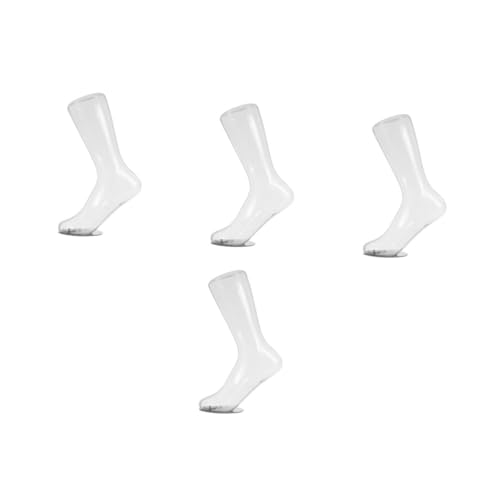 ULTECHNOVO 4 Stück Transparentes Fußmodell Socken Schuhe Sockenständer Gefälschte Füße Sockenschaufensterpuppenfuß Schaufensterpuppenfüße Mann Schaufensterpuppe Socke von ULTECHNOVO