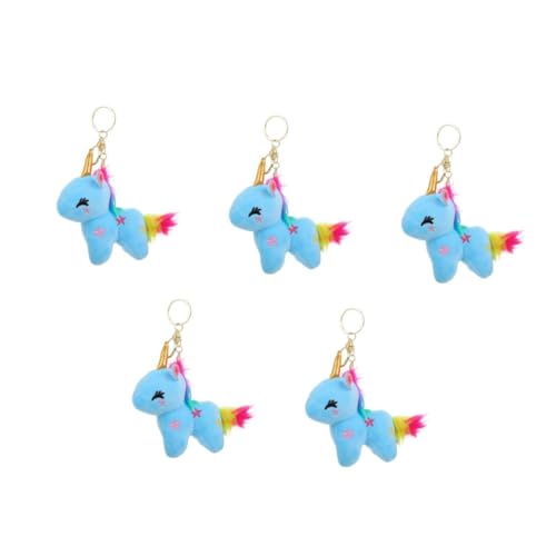 ULTECHNOVO 5st Einhorn Schlüsselanhänger Einhorn-partybevorzugung Einhorn-schlüsselanhänger Für Mädchen Süßer Puppen-schlüsselanhänger Süße Kawaii Schlüsselanhänger Autozubehör Plüsch von ULTECHNOVO