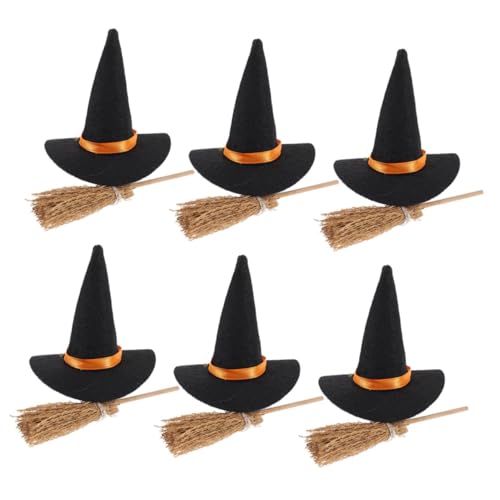 ULTECHNOVO Teiliges Halloween Dekorationsset mit Mini Filz Hexenhüten und Handgefertigten Holzbesen Kreative Tisch und Raumdeko für Party DIY Bastelzubehör Wiederverwendbar und Robust ULTECHNOVO Teiliges Halloween Dekorationsset mit Mini Filz Hexenhüten und Handgefertigten Holzbesen Kreative Tisch und Raumdeko für Party DIY Bastelzubehör Wiederverwendbar und Robust von ULTECHNOVO