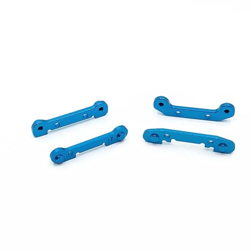 UNARAY 4 Stück verbesserte metallverstärkte Schwinge 1/12 passend for Wltoys 124018 124019 oder 1/14 passend for Wltoys 144001 RC-Autoteile (Size : Blue) von UNARAY