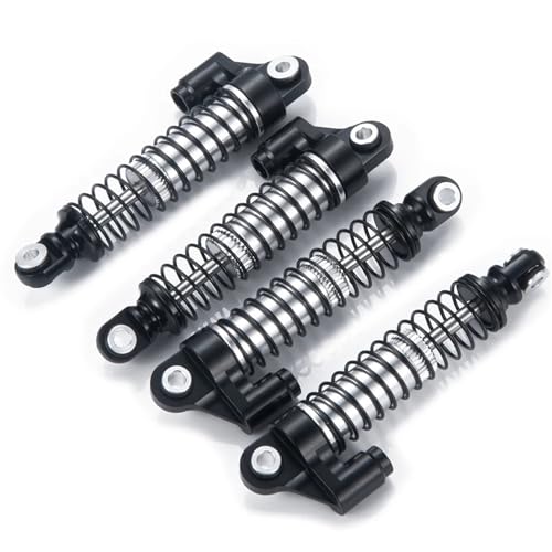 UNARAY 4PCS Metall Stoßdämpfer Öl Dämpfer for 1/18 RC Crawler TRX4M Bronco, Defender, K10, F-150 Upgrade Teile (Size : Black-51mm) von UNARAY