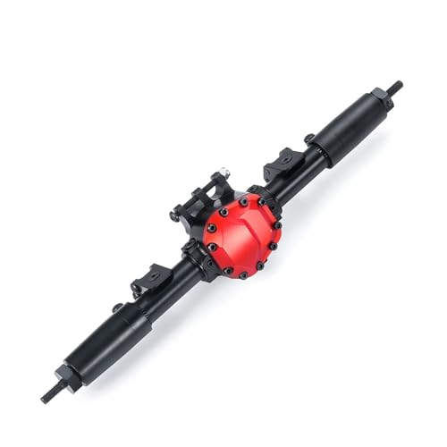 UNARAY CNC-Metalllegierung vorne/hinten Portalachse passend for Axial SCX10 II 90046 90047 90027 90028 1/10 RC Rock Crawler Autozubehör (Size : Rear Axle) von UNARAY