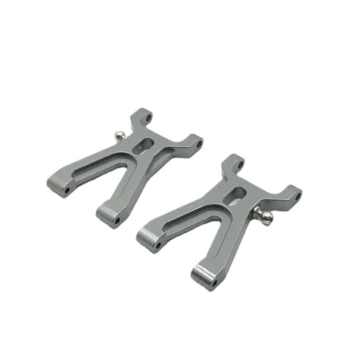 UNARAY Fit for WLtoys 1/18 A949 A959 A969 A979 K929 RC Automotive Allgemeine Metall Upgrade Teile Fit for Vorderen Schwinge arm Refit (Size : Gray) von UNARAY