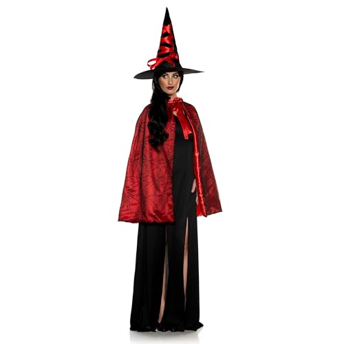 UNDERWRAPS Hexenumhang-Set für Damen, einfaches Halloween-Kostüm für Frauen, Mütter, Lehrer, Rot, Umhang und Hut UNDERWRAPS Hexenumhang-Set für Damen, einfaches Halloween-Kostüm für Frauen, Mütter, Lehrer, Rot, Umhang und Hut von UNDERWRAPS
