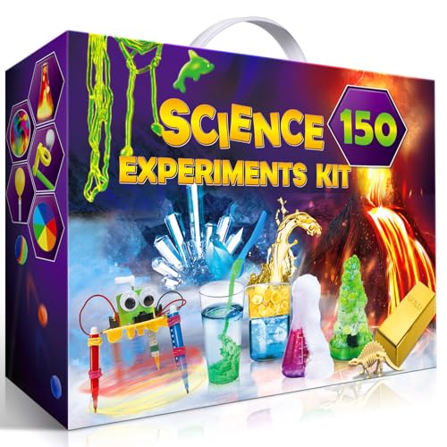 UNGLINGA 150 Experimente Kits für Kinder Jungen Mädchen, Wissenschaft Experimentierkasten Spielzeug Jungen Geschenke, Chemiebaukasten Kindern Labor von UNGLINGA