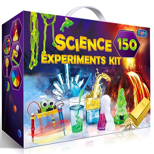 UNGLINGA 150 Experimente Kits für Kinder Jungen Mädchen, Wissenschaft Experimentierkasten Spielzeug Jungen Geschenke, Chemiebaukasten Kindern Labor von UNGLINGA