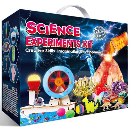 UNGLINGA 260+ Experimente Wissenschaft Kits für Kinder, Vulkan, Chemie-Set Chemiebaukasten, STEM Aktivitäten Spielzeug Geschenke für Jungen Mädchen von UNGLINGA