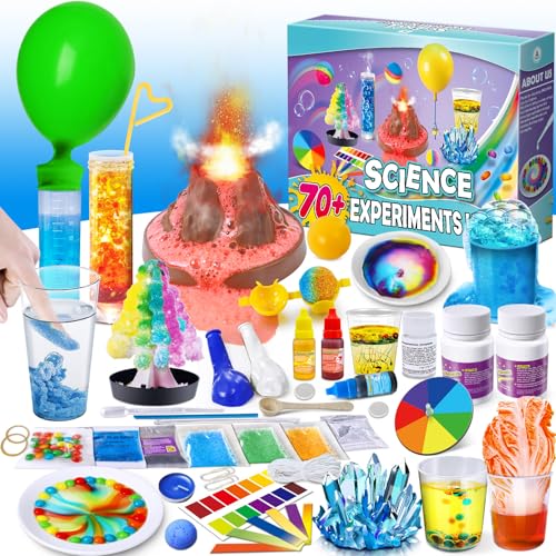 UNGLINGA 70+ Experimente Kits für Kinder Jungen Mädchen, Wissenschaft Experimentierkasten Spielzeug Jungen Geschenke, Vulkan Chemiebaukasten Kindern Labor von UNGLINGA