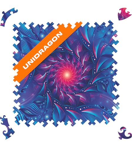 UNIDRAGON Original Holzpuzzle — Gedankenbrecher Tiefenschärfe, 100 Teile, 8.54 x 8.54 Zoll (21.7 x 21.7 cm) Schöne Geschenkverpackung, Einzigartige Form Erwachsene und Kinder von UNIDRAGON