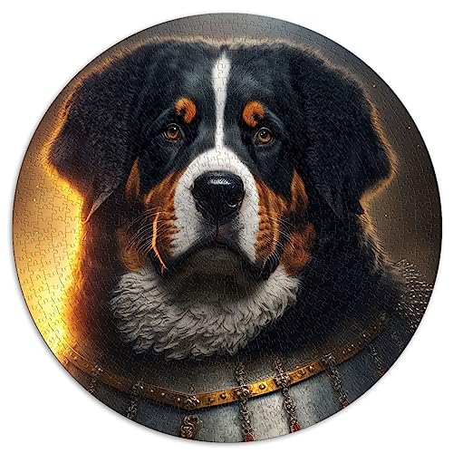 Puzzle für Erwachsene, Berner Sennenhund, für Erwachsene, 1000 Teile. Das runde Puzzle ist ideal (67,5 x 67,5) 1000 Teile von UNIKEI