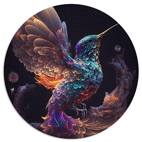 Puzzle für Erwachsene, Infinite Humming Birdd, 1000 Teile, rundes Puzzle, herausforderndes Spiel, Puzzles (67,5 x 67,5), 1000 Teile von UNIKEI