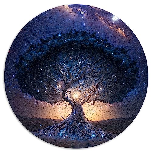 Puzzles für Kinder, kosmischer Baum des Lebens, Puzzles für Erwachsene, 1000 Runden, als Geschenk für die ganze Familie (67,5 x 67,5), 1000 Teile von UNIKEI