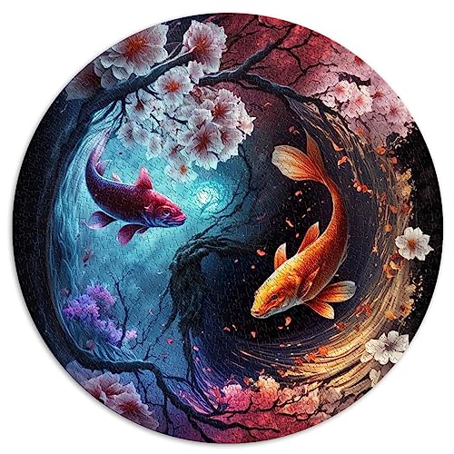 Puzzles für eine Yin- und Yang-Reise, 1000 Teile, rundes Puzzle, Puzzle für Erwachsene, Geschenke (67,5 x 67,5), 1000 Teile von UNIKEI