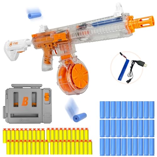 UNIKONIO Elektrische Schaumstoff-Blaster-Spielzeugpistole, automatische M416-Blaster-Pistolen mit rotierender Trommel, 2 Modi, automatischer und manueller Patronenauswurf - 013 von UNIKONIO