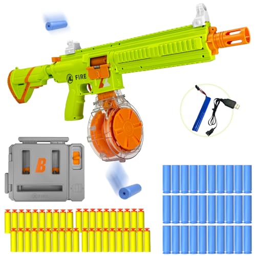 UNIKONIO Elektrische Schaumstoff-Blaster-Spielzeugpistole, automatische M416-Blaster-Pistolen mit rotierender Trommel, 2 Modi, automatischer und manueller Patronenauswurf - 015 von UNIKONIO