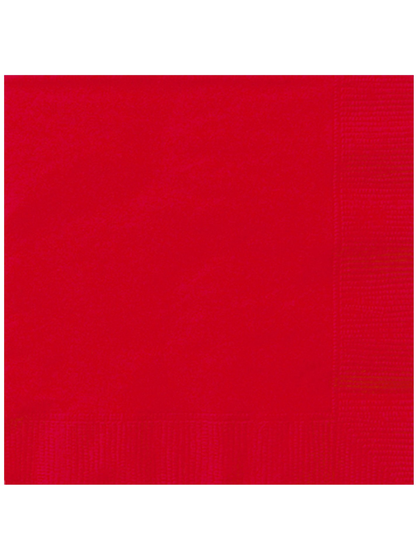 50 einfarbige Servietten rot 33x33 cm von UNIQUE