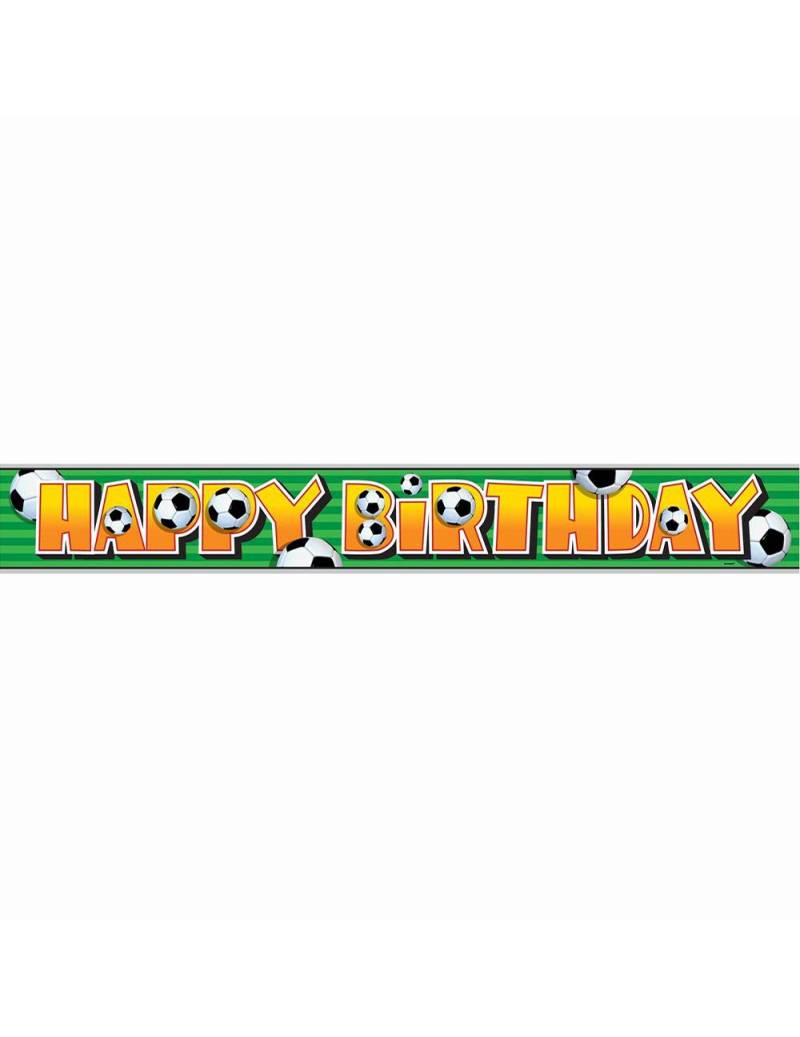 Fussball-Banner Happy Birthday bunt 34,3cm von UNIQUE