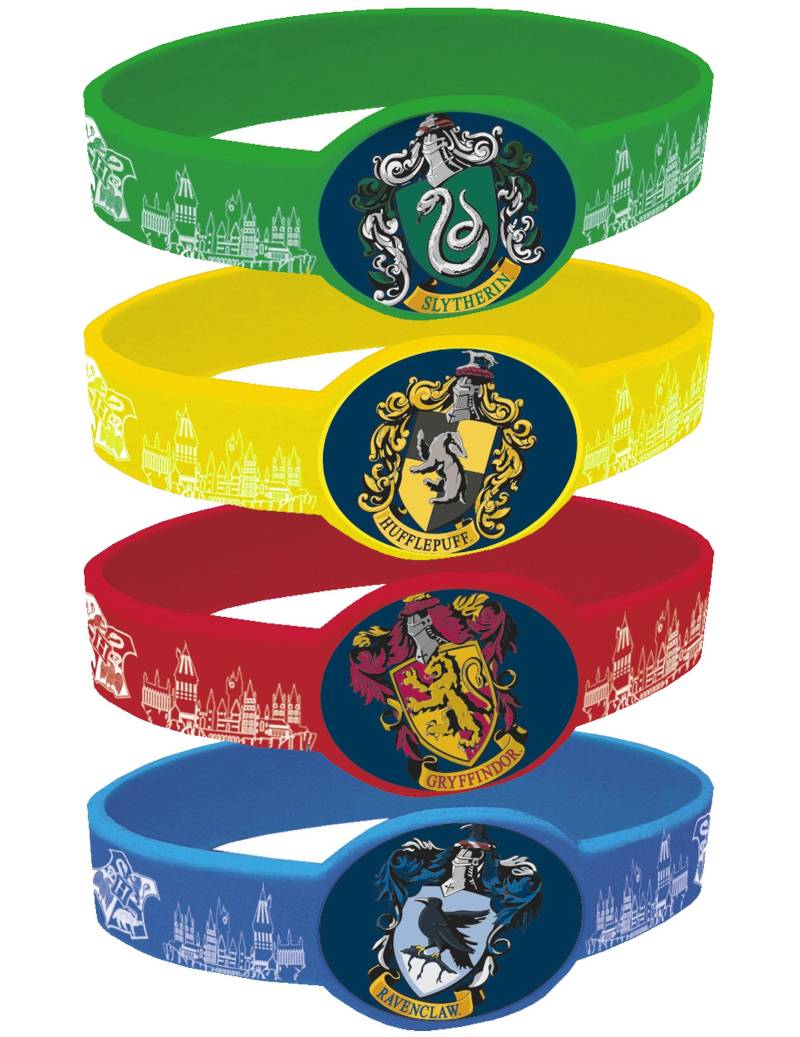 Harry Potter Armbänder Lizenzware 4 Stück bunt von UNIQUE