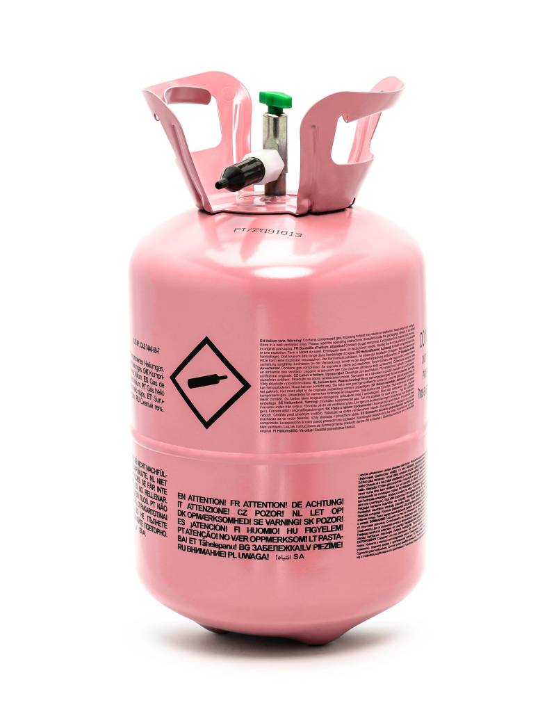 Helium-Flasche für ca. 30 Luftballons 210 l rosa von UNIQUE