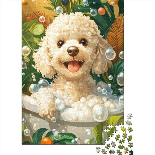 Bichon Frise 1000 Stück Puzzles Für Erwachsene Teenager Stress Abbauen Familien-Puzzlespiel 1000-teiliges Puzzle Kinder Lernspiel Spielzeug Geschenk Puzzel 1000pcs (75x50cm) von UNRXJZLVM