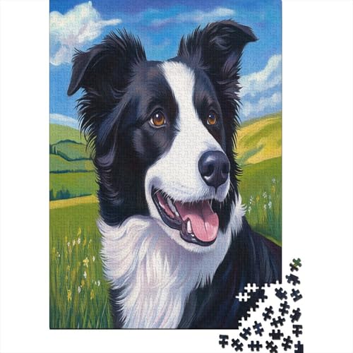 Border Collie Puzzle 1000 Teile Erwachsener Kniffel Spaß Für Die Ganze Familie - Abwechslungsreiche 1000 Puzzleteilige Motive Puzzlespiel Erwachsene, Puzzel 1000pcs (75x50cm) von UNRXJZLVM