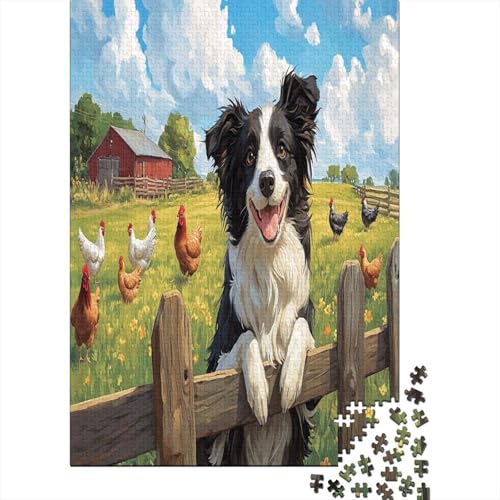 Border Collie Puzzle 1000 Teile Für Erwachsene Und Kinder Ab 14 Jahrenfür Stressabbauer Puzzlespiel Erwachsenen Puzzlespiel Puzzel 1000pcs (75x50cm) von UNRXJZLVM