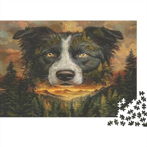 Border Collie Puzzlespiel 1000 Teile Puzzles Für Erwachsene Lernspiel Herausforderung Spielzeug 1000 Teile Puzzles Für Erwachsene Kinder Erwachsenen Puzzlespiel Puzzel 1000pcs (75x50cm) von UNRXJZLVM