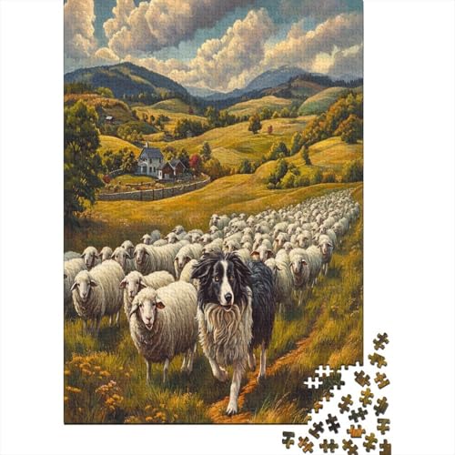 Border Collie Puzzlespiel 1000 Teile Puzzles Für Erwachsene Lernspiel Herausforderung Spielzeug 1000 Teile Puzzles Für Erwachsene Kinder Erwachsenen Puzzlespiel Puzzel 1000pcs (75x50cm) von UNRXJZLVM