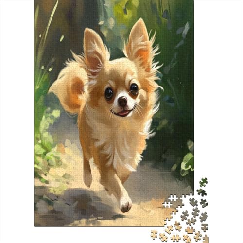 Chihuahua 1000 Stück Puzzles Für Erwachsene Teenager Stress Abbauen Familien-Puzzlespiel Mit Poster in 1000-teiliges Puzzle Kinder Lernspiel Spielzeug Geschenk Puzzel 1000pcs (75x50cm) von UNRXJZLVM