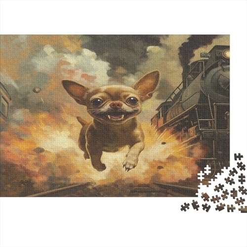 Chihuahua Puzzle 1000 Teile,Puzzle Für Erwachsene, Impossible Puzzle, Geschicklichkeitsspiel Für Die Ganze Familie,Puzzle Farbenfrohes,Puzzle-Geschenk,Raumdekoration Puzzel 1000pcs (75x50cm) von UNRXJZLVM