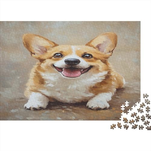 Corgi 1000 Stück Puzzles Für Erwachsene Teenager Stress Abbauen Familien-Puzzlespiel 1000-teiliges Puzzle Kinder Lernspiel Spielzeug Geschenk Puzzel 1000pcs (75x50cm) von UNRXJZLVM