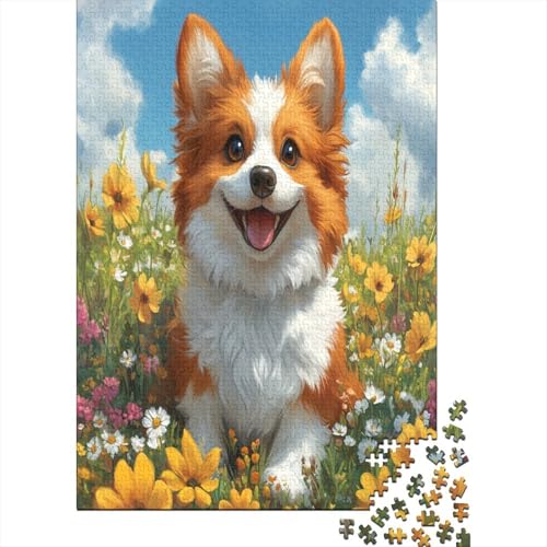 Corgi 1000 Stück Puzzles Für Erwachsene Teenager Stress Abbauen Familien-Puzzlespiel Mit Poster in Voller 1000-teiliges Puzzle Lernspiel Spielzeug Geschenk 1000pcs (75x50cm) von UNRXJZLVM