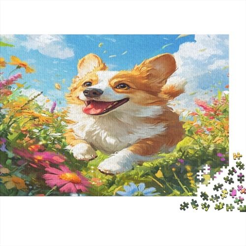 Corgi Puzzle 1000 Teile,Puzzle Für Erwachsene, Impossible Puzzle,Puzzle 1000 Puzzle Home Dekoration Puzzle,Erwachsenenpuzzle Puzzel 1000pcs (75x50cm) von UNRXJZLVM