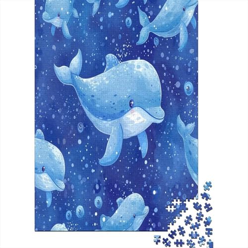 Delphin Puzzle 1000 Teile,Puzzle Für Erwachsene, Impossible Puzzle,Puzzle Farbenfrohes Legespiel,GesKükenlichkeitsspiel Für Die Ganze Familie Puzzel 1000pcs (75x50cm) von UNRXJZLVM