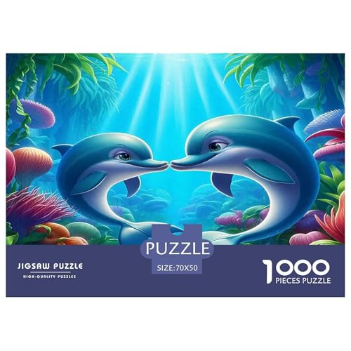 Delphin Puzzle 1000 Teile Schwer Puzzle Spielzeug Lernspiel Impossible Herausforderungsspielzeug Für Erwachsene Und Kinder in Bewährter 70x50cm/1000pcs Delphin Puzzle 1000 Teile Schwer Puzzle Spielzeug Lernspiel Impossible Herausforderungsspielzeug Für Erwachsene Und Kinder in Bewährter 70x50cm/1000pcs von UNRXJZLVM