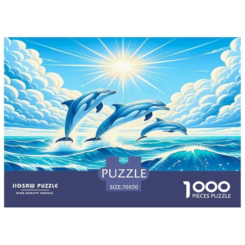 Delphin Puzzle 1000 Teile Schwer Puzzle Spielzeug Pädagogisches Spiel Impossible Herausforderungsspielzeug Für Erwachsene Und Kinder Ab 14 Jahren 70x50cm/1000pcs Delphin Puzzle 1000 Teile Schwer Puzzle Spielzeug Pädagogisches Spiel Impossible Herausforderungsspielzeug Für Erwachsene Und Kinder Ab 14 Jahren 70x50cm/1000pcs von UNRXJZLVM