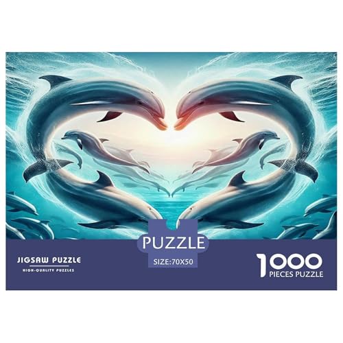 Delphin Puzzle 1000 Teile Schwer Puzzle Spielzeug Pädagogisches Spiel Impossible Herausforderungsspielzeug Für Erwachsene Und Kinder Ab 14 Jahren 70x50cm/1000pcs Delphin Puzzle 1000 Teile Schwer Puzzle Spielzeug Pädagogisches Spiel Impossible Herausforderungsspielzeug Für Erwachsene Und Kinder Ab 14 Jahren 70x50cm/1000pcs von UNRXJZLVM