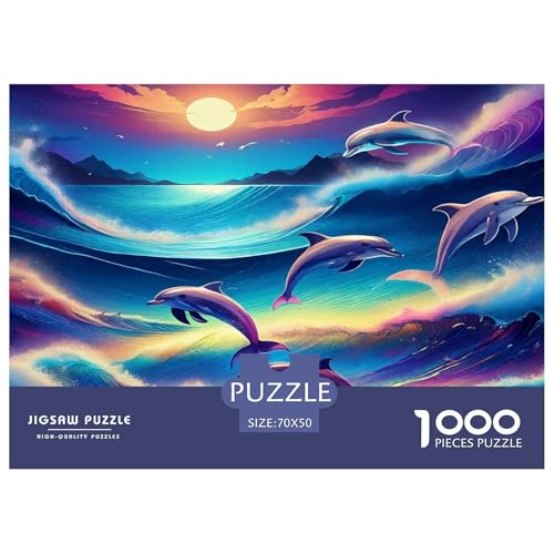 Delphin Puzzles 1000 Teile Schwer Puzzle Spielzeug Pädagogisches Spiel Impossible Herausforderungsspielzeug Für Erwachsene Kinder 70x50cm/1000pcs Delphin Puzzles 1000 Teile Schwer Puzzle Spielzeug Pädagogisches Spiel Impossible Herausforderungsspielzeug Für Erwachsene Kinder 70x50cm/1000pcs von UNRXJZLVM