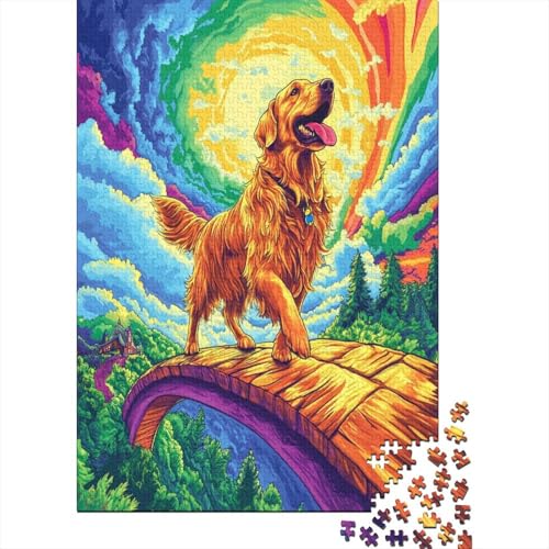 Der Labrador Retriever 1000 Stück Puzzles Für Erwachsene Teenager Stress Abbauen Familien-Puzzlespiel Mit Poster in Voller 1000-teiliges Puzzle Lernspiel Spielzeug Geschenk 1000pcs (75x50cm) von UNRXJZLVM