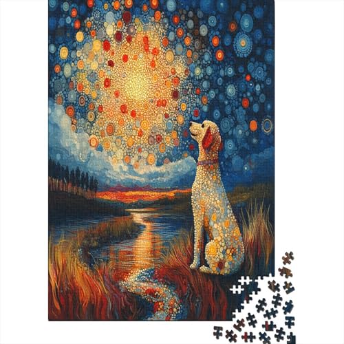 Der Labrador Retriever Holzpuzzle Erwachsene, 1000 Teile Großes Holzpuzzle Für Erwachsene Und Kinder, Anzug Klassisches Puzzle Für Kinder Ab 12 Jahren Und Erwachsene 1000pcs (75x50cm) von UNRXJZLVM