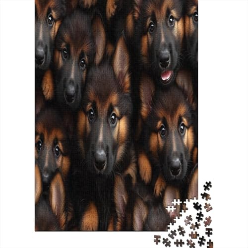 Deutsche Schäferhunde 1000 Stück Puzzles Für Erwachsene Teenager Stress Abbauen Familien-Puzzlespiel 1000-teiliges Puzzle Kinder Lernspiel Spielzeug Geschenk Puzzel 1000pcs (75x50cm) von UNRXJZLVM