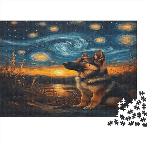 Deutsche Schäferhunde Puzzlespiel 1000 Teile Erwachsene -Puzzle 1000 Stück Spiel Puzzles Für Erwachsene Kinder Puzzle Erwachsenen Puzzlespiel Puzzel 1000pcs (75x50cm) von UNRXJZLVM