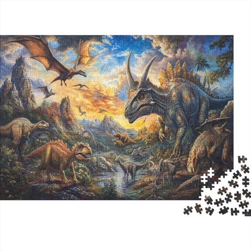 Dinosaurier Puzzle 1000 Teile Schwer Puzzle Spielzeug Lernspiel Impossible Herausforderungsspielzeug Für Erwachsene Und Kinder Ab 12 Jahren 1000pcs (75x50cm) von UNRXJZLVM