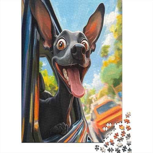 Dobermannn 1000 Stück Puzzles Für Erwachsene Teenager Stress Abbauen Familien-Puzzlespiel Mit Poster in Voller 1000-teiliges Puzzle Lernspiel Spielzeug Geschenk 1000pcs (75x50cm) von UNRXJZLVM