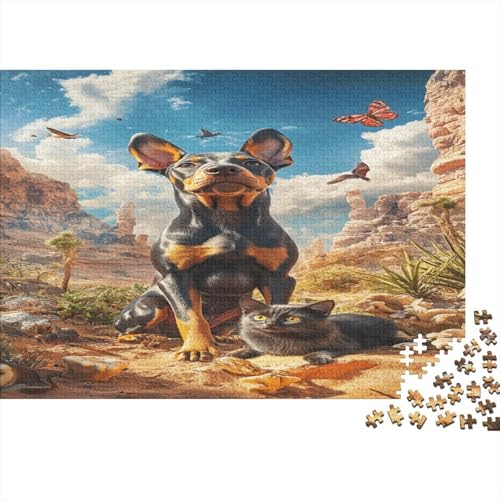 Dobermannn Puzzle 1000 Teile Erwachsener Kniffel Spaß Für Die Ganze Familie - Abwechslungsreiche 1000 Puzzleteilige Motive Puzzle Erwachsene, Puzzel 1000pcs (75x50cm) von UNRXJZLVM