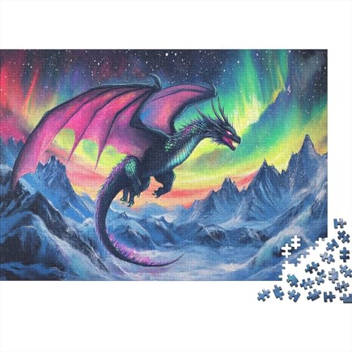 Drache Puzzle 1000 Teile Schwer Puzzle Spielzeug Pädagogisches Spiel Impossible Herausforderungsspielzeug Für Erwachsene Und Kinder Ab 12 Jahren 1000pcs (75x50cm) von UNRXJZLVM