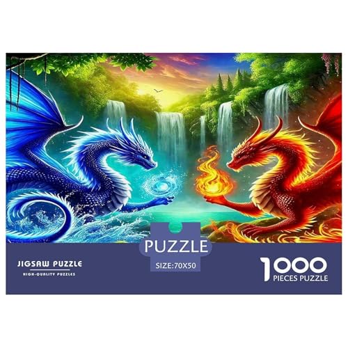 Drachen Puzzle 1000 Teile Schwer Puzzle Spielzeug Pädagogisches Spiel Impossible Herausforderungsspielzeug Für Erwachsene Und Kinder in Bewährter 70x50cm/1000pcs Drachen Puzzle 1000 Teile Schwer Puzzle Spielzeug Pädagogisches Spiel Impossible Herausforderungsspielzeug Für Erwachsene Und Kinder in Bewährter 70x50cm/1000pcs von UNRXJZLVM